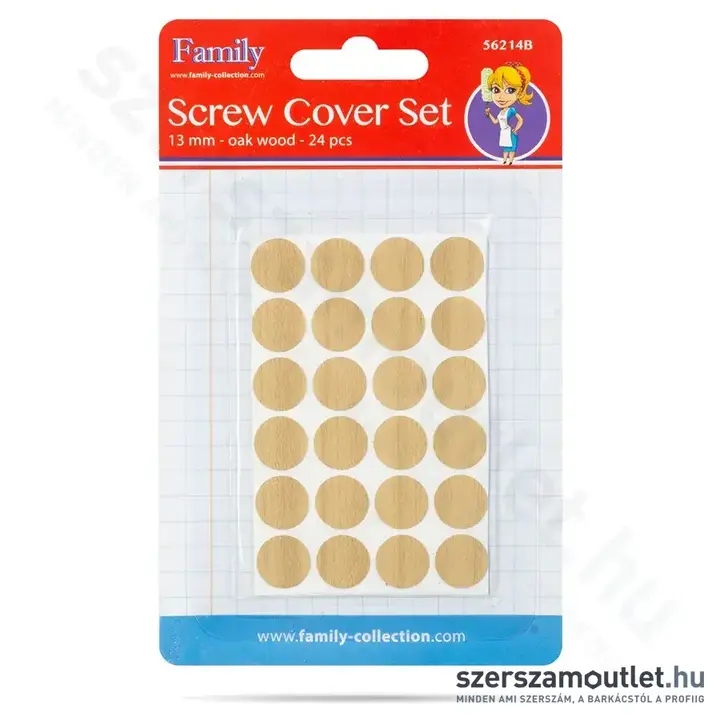 GLOBIZ Csavartakaró szett, 13mm (Tölgy) (24db/csomag)