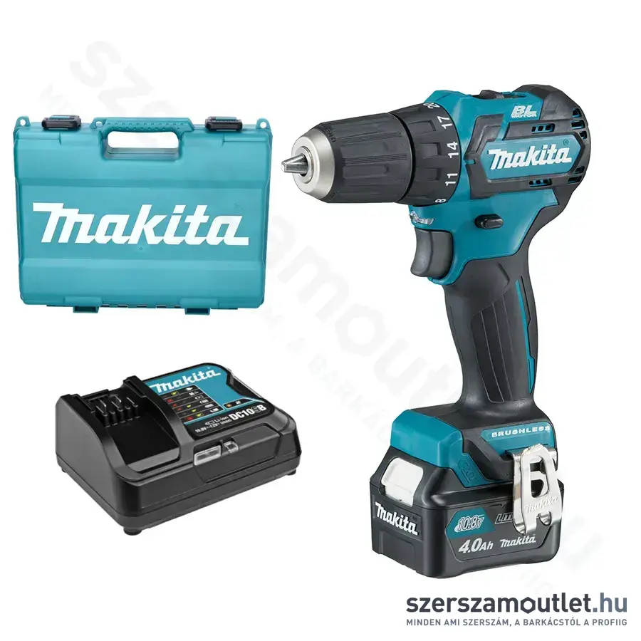 MAKITA DF332DSM1 Akkus szénkefe mentes fúró-csavarbehajtó kofferben (1x4,0Ah/10,8V/12V)