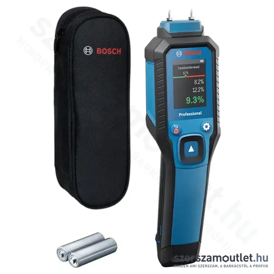 BOSCH GMP 1-13 Professional Fanedvesség-mérő, IP65, LCD, 2", 240x320px (2xAA elem)