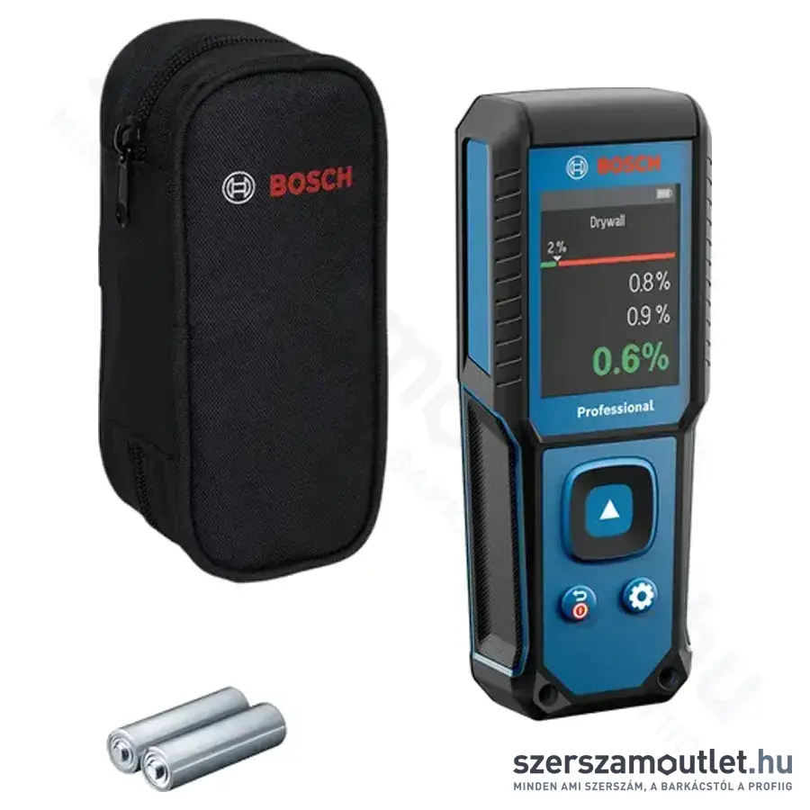 BOSCH GMM 1-15 Professional Fanedvesség-mérő, IP65, LCD, 2,4", 240x320px (2xAA elem)