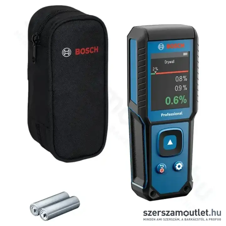 BOSCH GMM 1-15 Professional Fanedvesség-mérő, IP65, LCD, 2,4", 240x320px (2xAA elem)