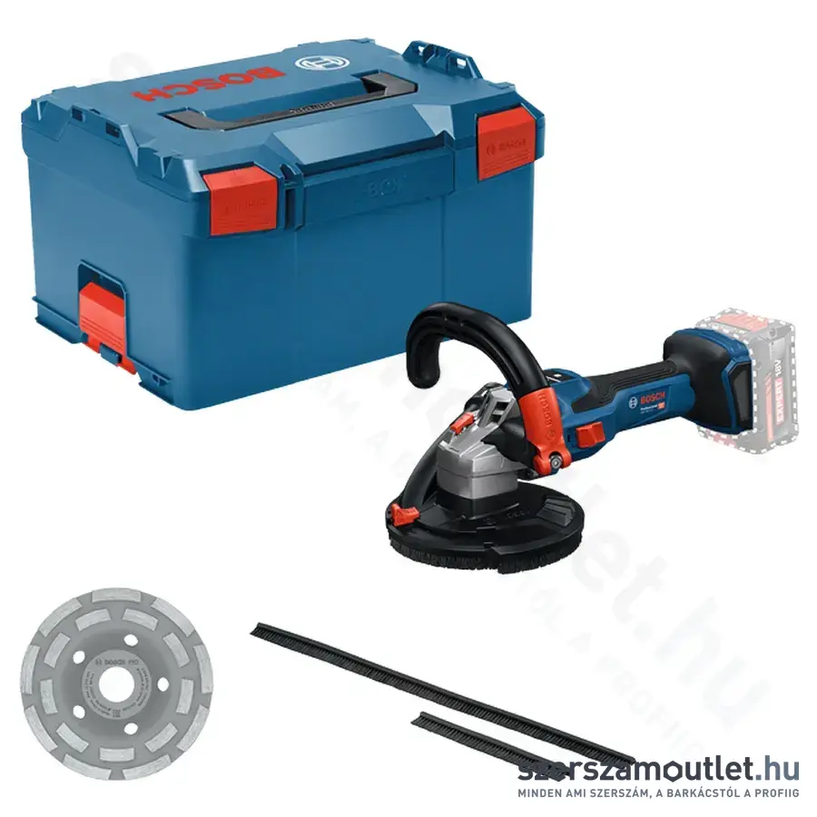BOSCH GBR 18V-15 S Prof. Akkus szénkefementes betoncsiszoló, M14, 125mm, 18V (Akku/töltő nélkül)