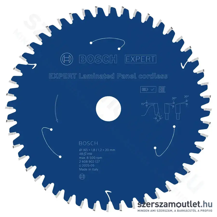 BOSCH EXPERT Laminated Panel cordless Körfűrészlap, T48, 165x20x1,8mm