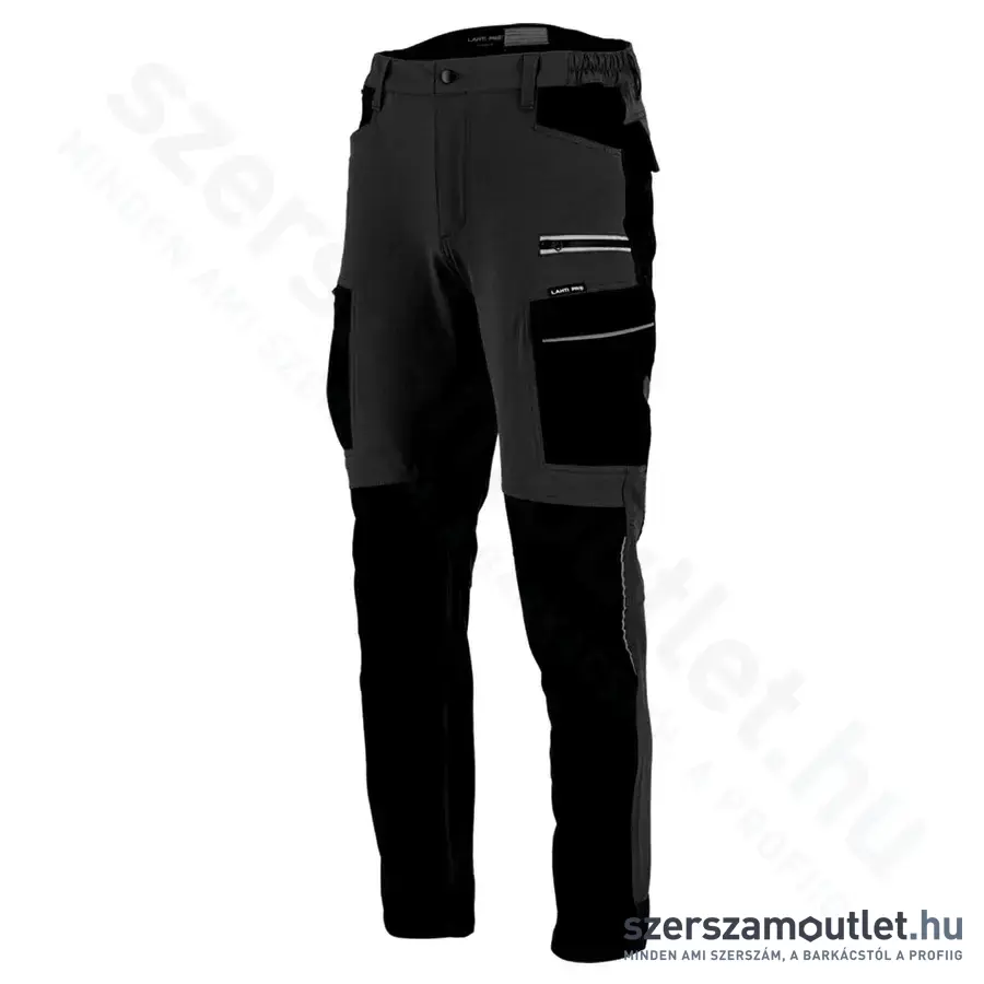 LAHTI PRO SLIM-FIT Munkavédelmi nadrág XXL-es (Szürke/Fekete)