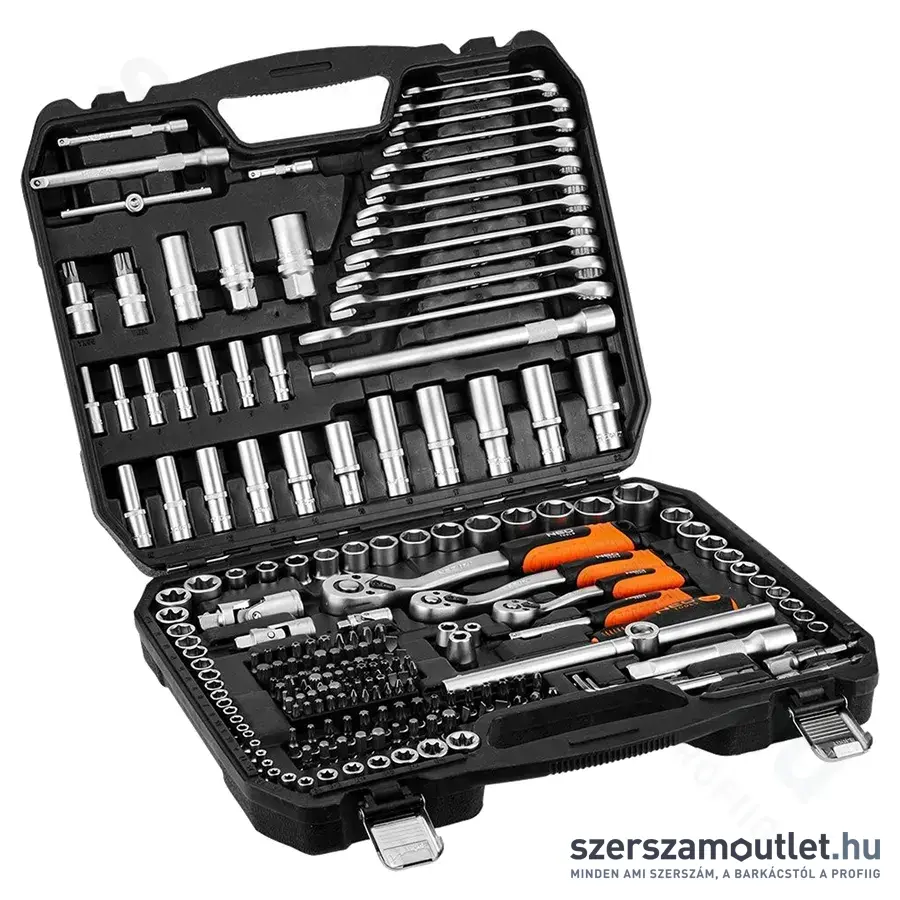 NEO TOOLS Dugókulcskészlet 1/2", 3/8", 1/4", 216db-os