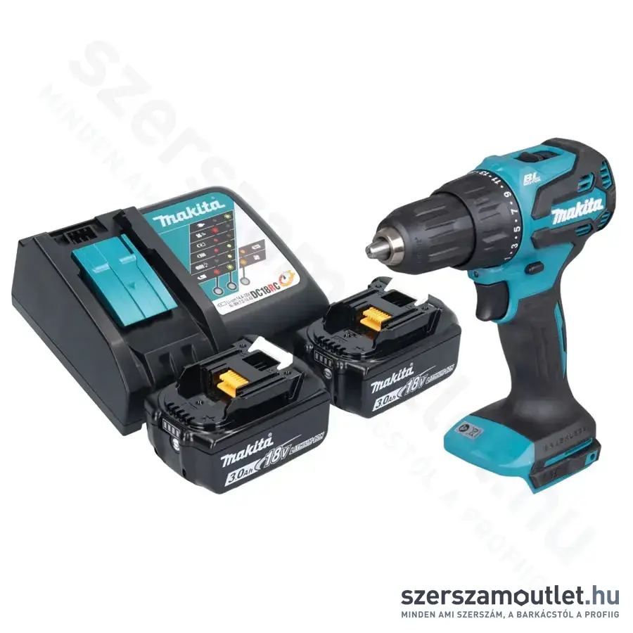 MAKITA DHP490RFS Akkus ütvefúró-csavarbehajtó BL (2x3,0Ah/18V)