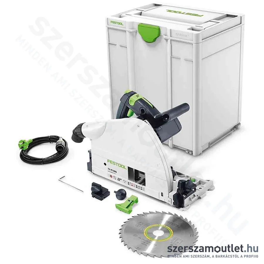 FESTOOL TS 75 EBQ-Plus Merülőfűrész Systainer-ben (1600W/210mm) (576110)