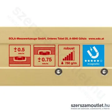 SOLA AZM 40 Mágneses vízmérték 400mm [Arany] (SOLAAZM40) (01820501)