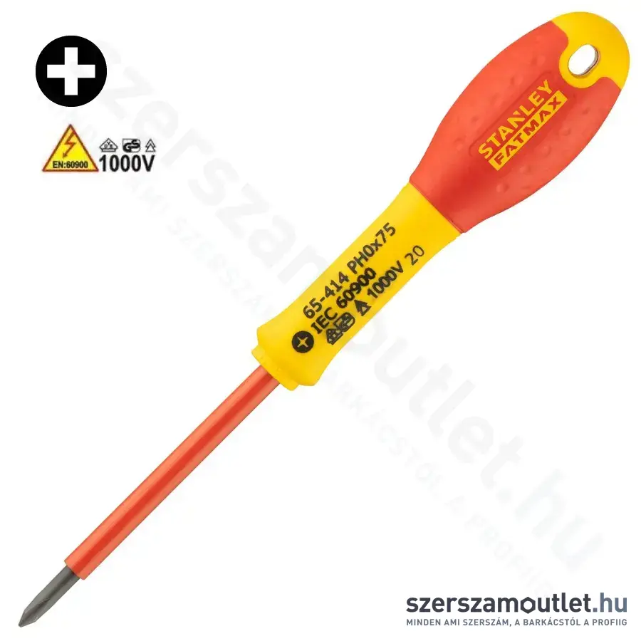 STANLEY FatMax SZIGETELT csavarhúzó PH0x75mm (0-65-414)