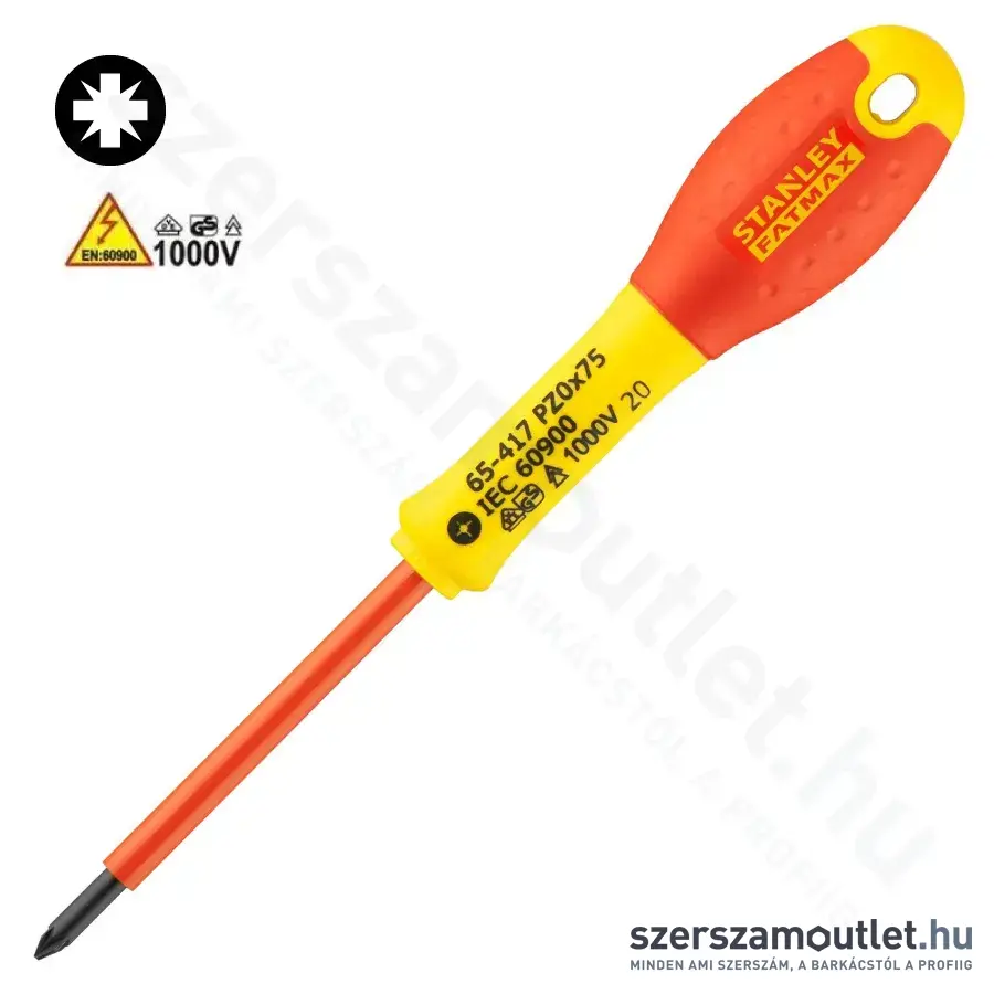 STANLEY FatMax SZIGETELT csavarhúzó PZ0x75mm (0-65-417)
