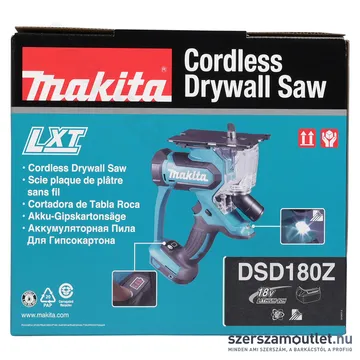MAKITA DSD180Z Akkus gipszkarton vágó (18V) (Akku és töltő nélkül!)