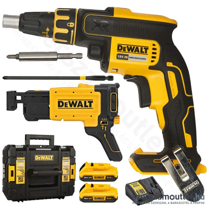 DEWALT DCF620D2K Akkus szénkefementes gipszkarton csavarozó + DCF6202 társzerkezet (2x2,0Ah/18V)