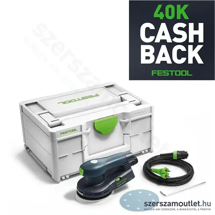 FESTOOL ETS EC 125/3 EQ-Plus excentercsiszoló Systainer-ben (400W/125mm)