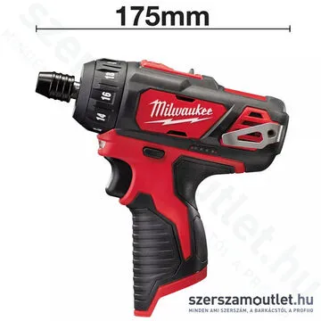 MILWAUKEE M12 BD-0 Akkus fúró-csavarbehajtó (12V) (Akku és töltő nélkül!) (4933441910)