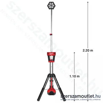 MILWAUKEE M18 SAL-0 Akkus állványos térmegvilágító LED lámpa (Akku és töltő nélkül!) (4933451246)