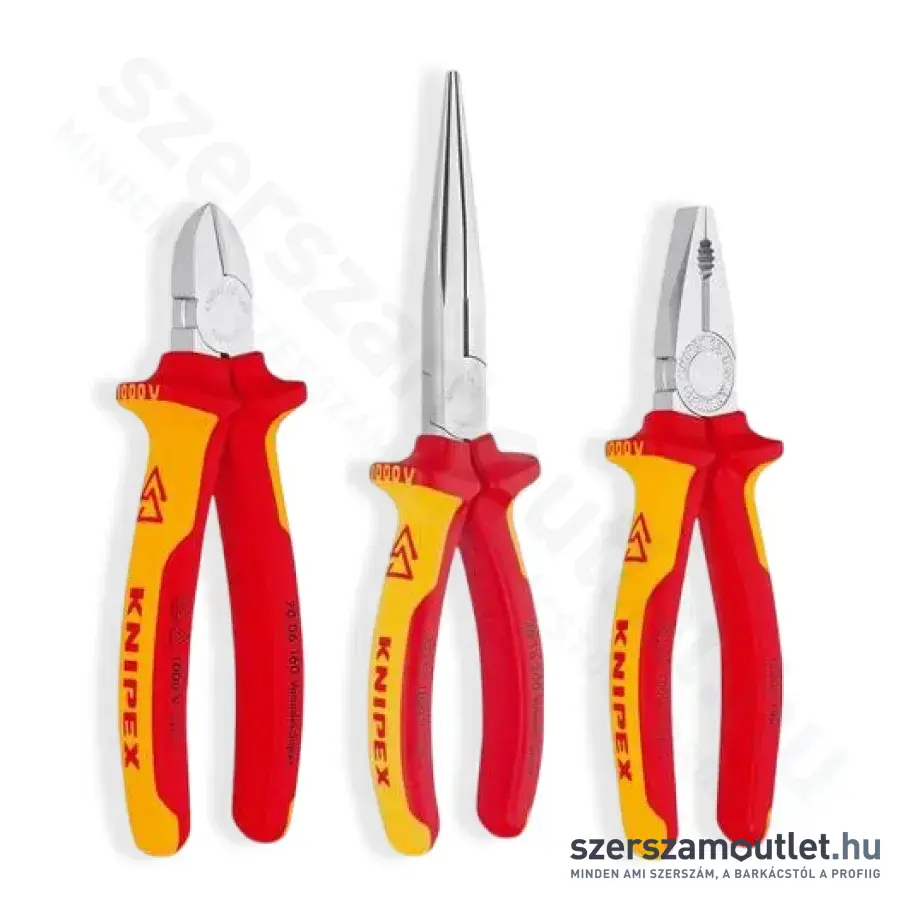 KNIPEX SZIGETELT Fogó készlet 3db-os (00 20 12)