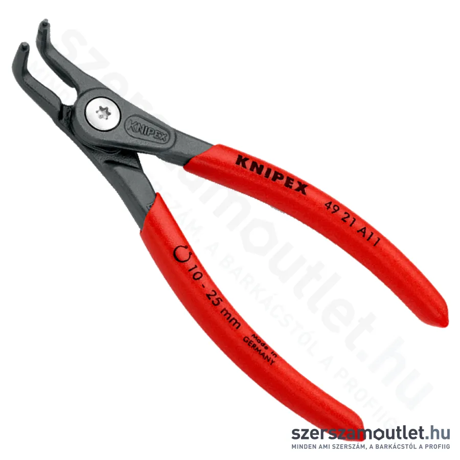 KNIPEX Seeger (zéger) fogó hajlított külső 130mm (49 21 A11)