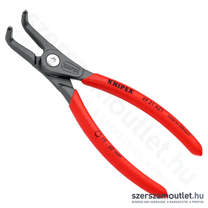 KNIPEX Seeger (zéger) fogó hajlított külső 165mm (49 21 A21)