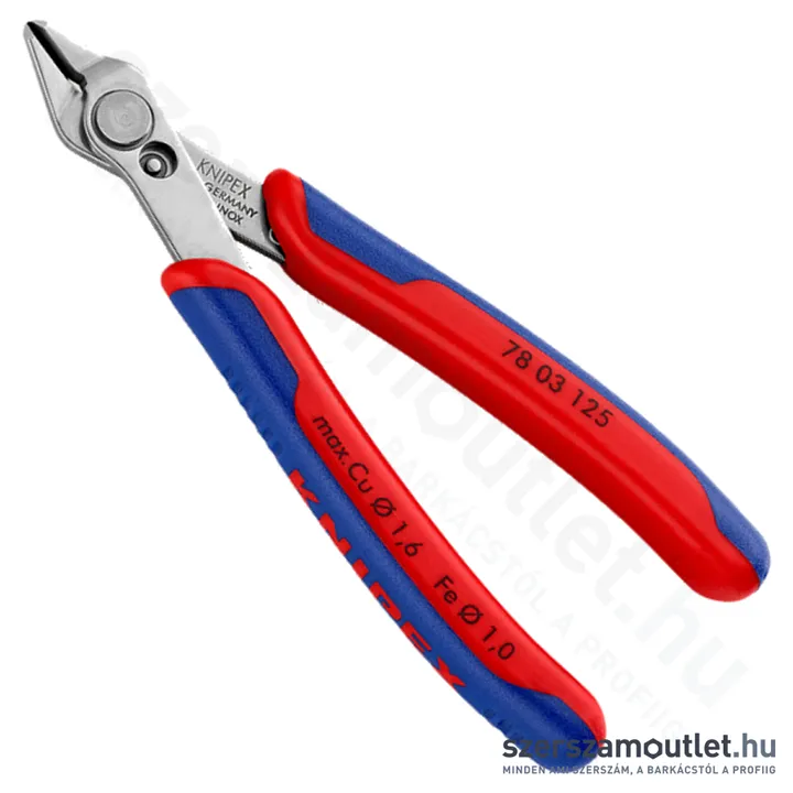 KNIPEX E-Super-Knips Műszerész oldalcsípő fogó 125mm (78 03 125)