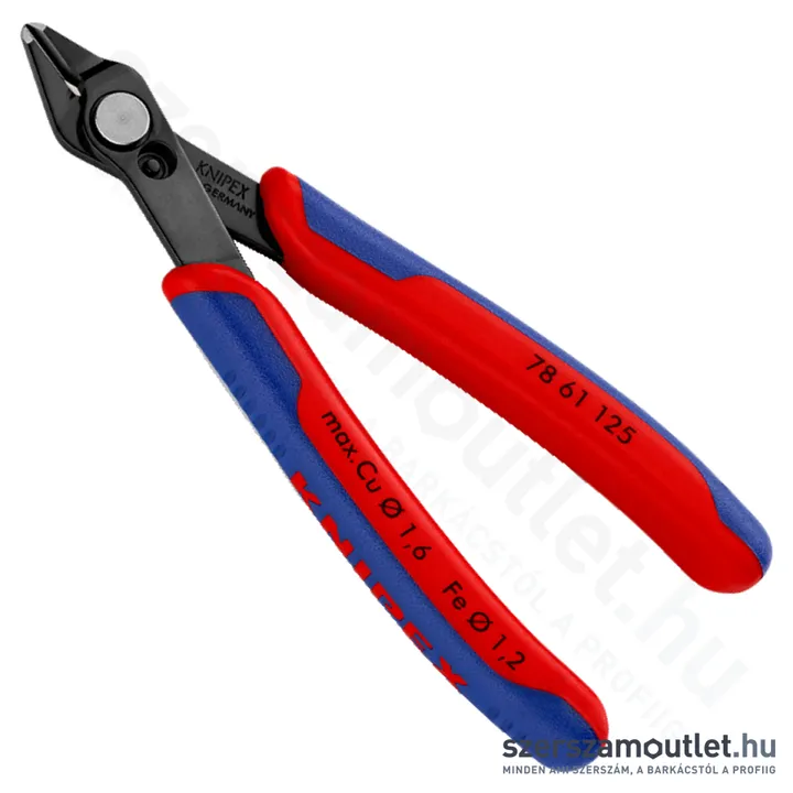 KNIPEX E-Super-Knips Műszerész oldalcsípő fogó 125mm barnított (78 61 125)