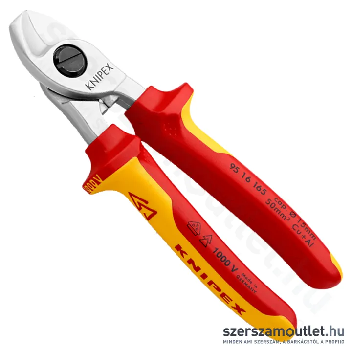 KNIPEX SZIGETELT Kábelvágó fogó 1000V 165mm (95 16 165)