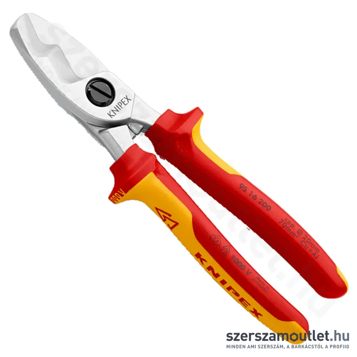 KNIPEX SZIGETELT Kábelvágó fogó 200mm (95 16 200)