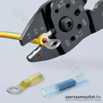 KNIPEX Krimpelő fogó (blankoló) barnított 215mm (97 21 215)
