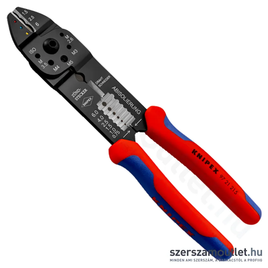 KNIPEX Krimpelő fogó (blankoló) barnított 215mm (97 21 215)