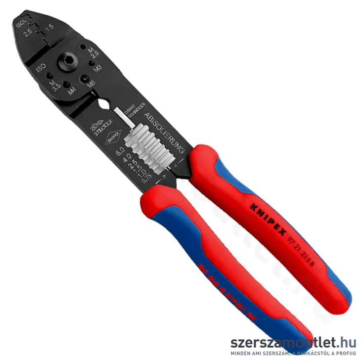 KNIPEX Krimpelő fogó (blankoló) barnított 230mm (97 21 215B)