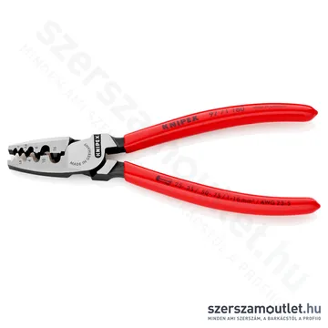 KNIPEX Érvéghüvely fogó (blankoló) 180mm (97 71 180)