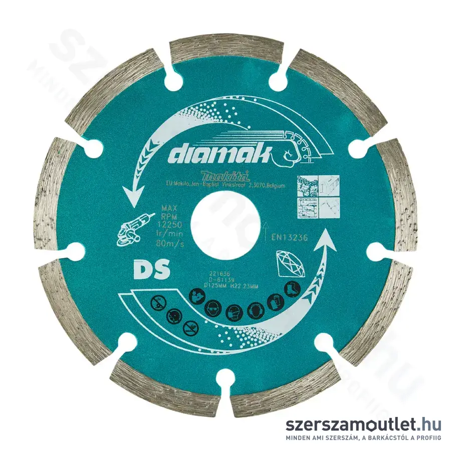 MAKITA Diamak szegmentált gyémánttárcsa 125mm (D-61139)