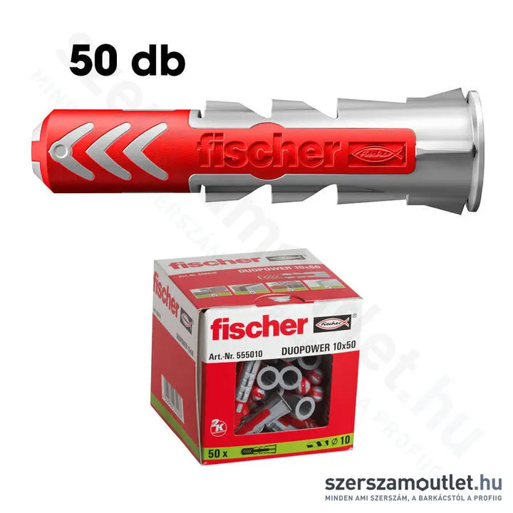 FISCHER DUOPOWER Műanyag dübel 10x50mm [50db/doboz] (555010)