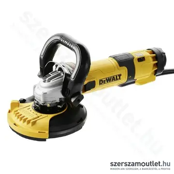DEWALT DWE4257KT Fordulatszám szabályzós sarokcsiszoló, betoncsiszoló lágyindítással (1500W/125mm)
