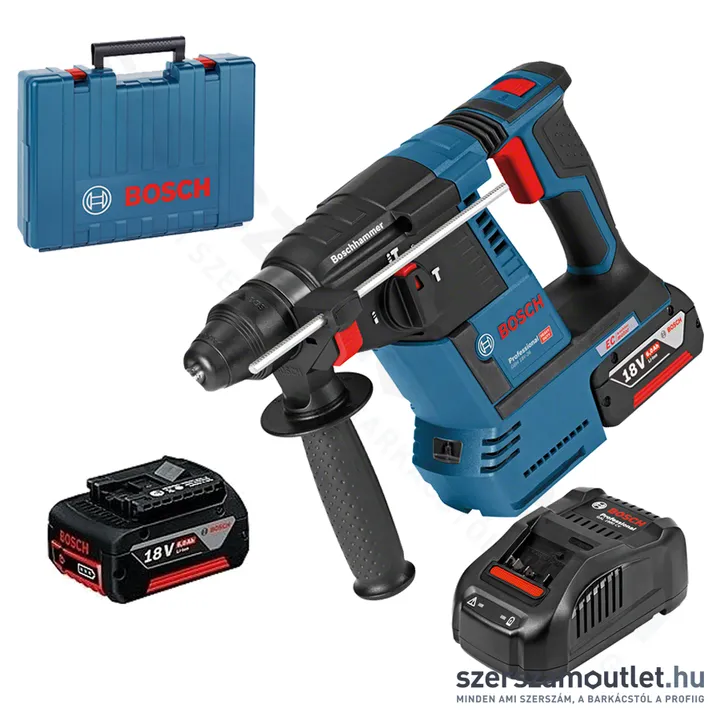 BOSCH GBH 18V-26 Akkus fúró-vésőkalapács szénkefementes, kofferben (2x6,0Ah/18V) (0611909003)