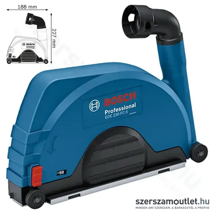 BOSCH GDE 230 FC-S elszívó burkolat 230 mm-es sarokcsiszolókhoz