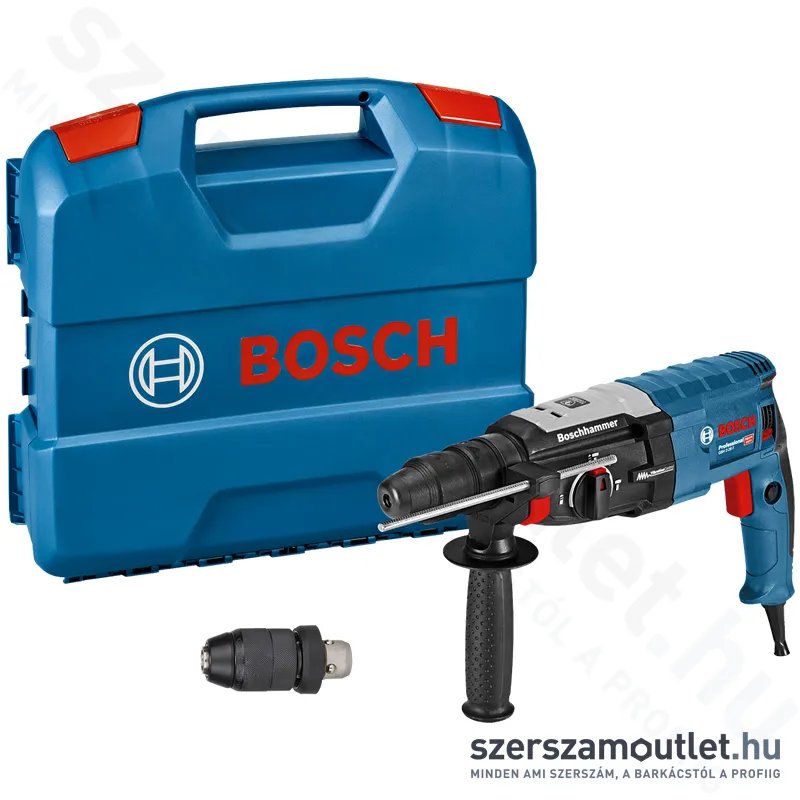 BOSCH GBH 2-28 F Fúró-vésőkalapács cseretokmánnyal L-CASE kofferben (880W/3,2J) (0611267600)