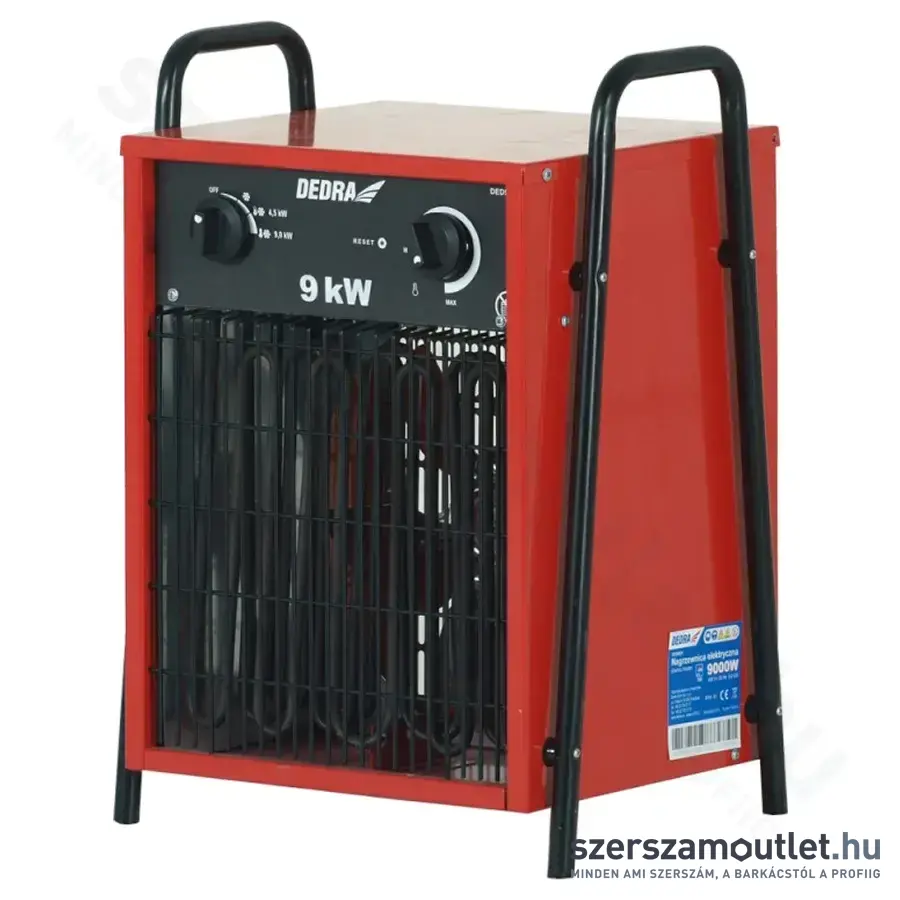 DEDRA Elektromos hőlégfúvó (400V/9000W)