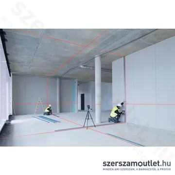 BOSCH GLL 3-80 Vonallézer PIROS, kofferben (3x360°) (0601063S00)