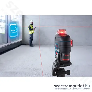 BOSCH GLL 3-80 C Akkus vonallézer PIROS, L-Boxxban (3x360°) (1x2,0Ah/12V) (0601063R02)