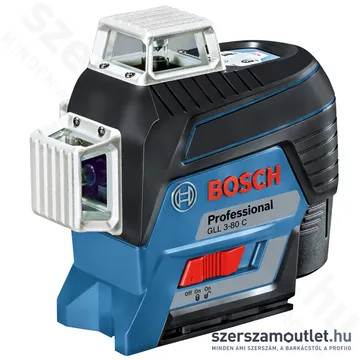 BOSCH GLL 3-80 C Akkus vonallézer PIROS (3x360°) (4x1,5V) (0601063R00)