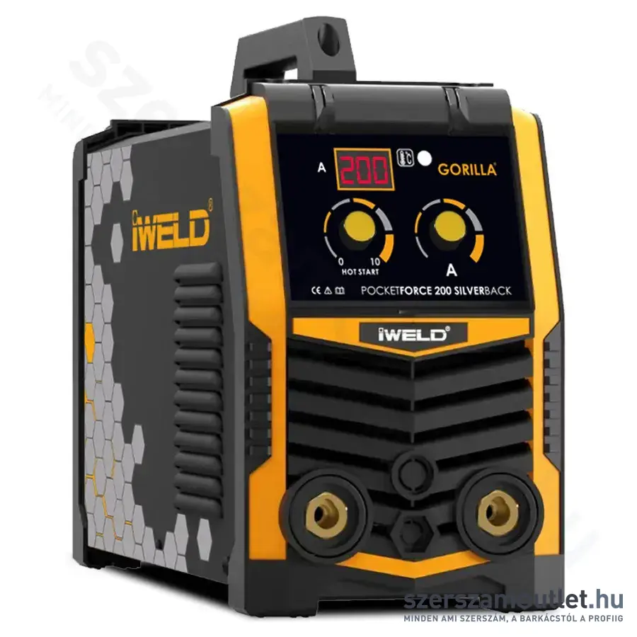 IWELD GORILLA POCKETFORCE 200 Hegesztő inverter Silverback(20-200A)
