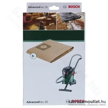 BOSCH Papír porzsák AdvancedVac 20 porszívóhoz (5db/csomag) (2609256F33)