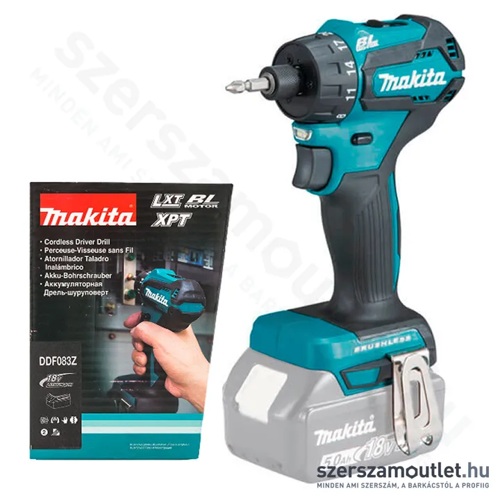 MAKITA DDF083Z Akkus szénkefementes fúró-csavarbehajtó (Akku és töltő nélkül)