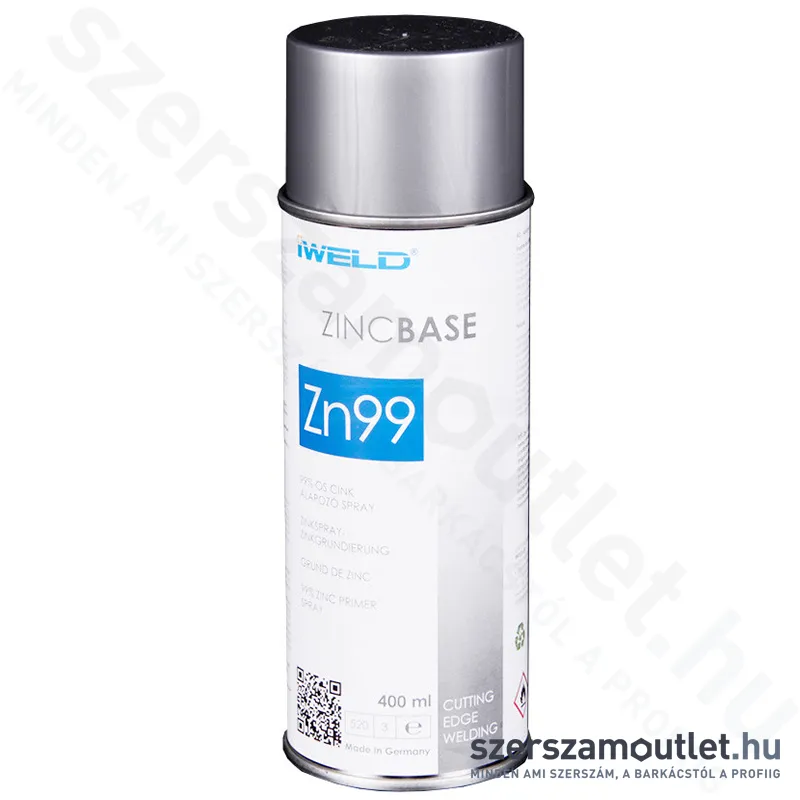 IWELD ZINCREPAIR LIGHT 99%-os fényesen világos cink spray 400ml (750ZNREPRLGT)