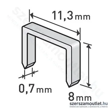 EXTOL Tűzőgépkapocs 11,3x0,7x0,52mm /8mm (1000db)