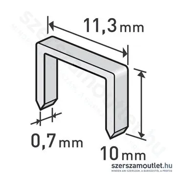 EXTOL Tűzőgépkapocs 11,3x0,7x0,52mm /10mm (1000db)