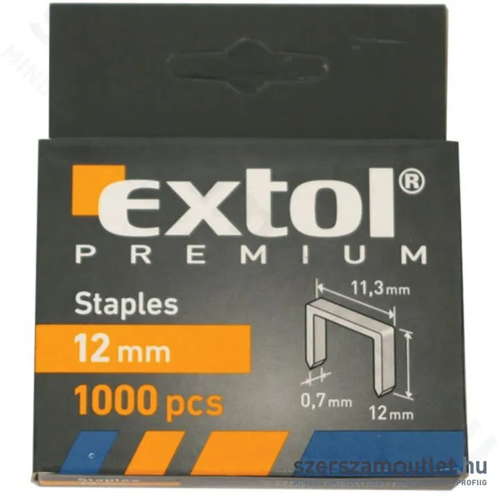 EXTOL Tűzőgépkapocs 11,3x0,7x0,52mm /12mm (1000db)