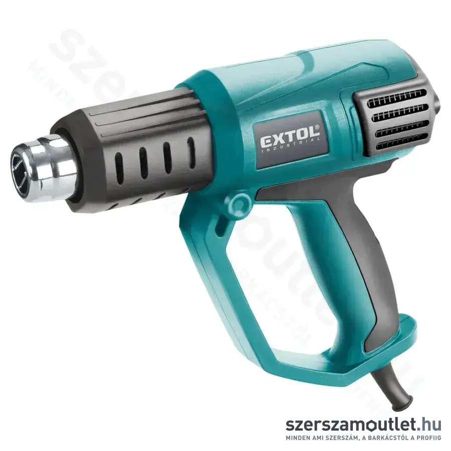 EXTOL Hőlégfúvó kofferben tartozékokkal (2000W/650fok)