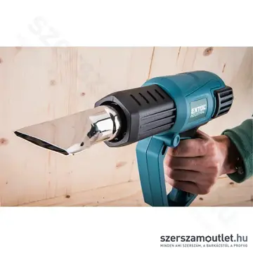 EXTOL Hőlégfúvó kofferben tartozékokkal (2000W/650fok)