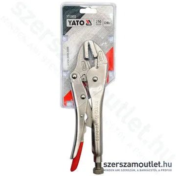 YATO Önzáró patent fogó egyenes 250mm (YT-2453)